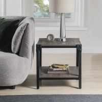 Rustic Farmhouse Square Wood Side End Accent Table Coffee Table For Living Room