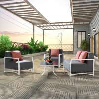 aluminum frame, fabric wrapped with sponge inside, indoor and outdoor furniture