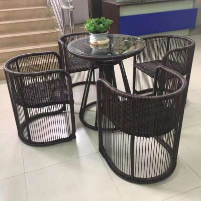 Outdoor Rattan Chair leisure table combination courtyard balcony table and chair high-end Villa combination table and chair