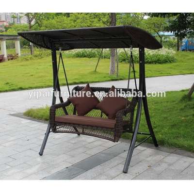 Outdoor swing cradle chair indoor and outdoor two adult balcony swing patio wrought iron swing hanging basket wicker chair hangi