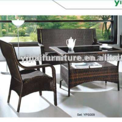 Living room sofa set modern rattan metal comfort set YPS009