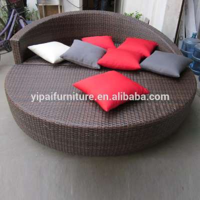 Hot sale outdoor wicker rattan circular Lying bed YPS058