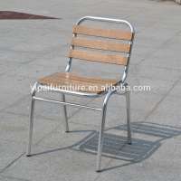 Used outdoor stacking aluminum wood dinning chair