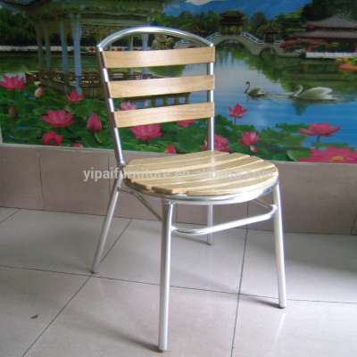 used stacking round back metal frame wood chairs YC058