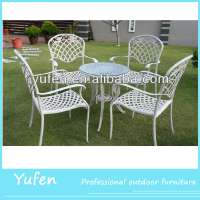 outdoor cast aluminum table and chair