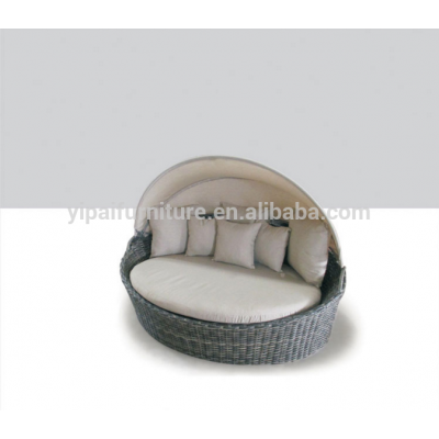 Outdoor garden popular leisure rattan sofa inflatable outdoor furniture round sleeper sofa bed YPS053-8